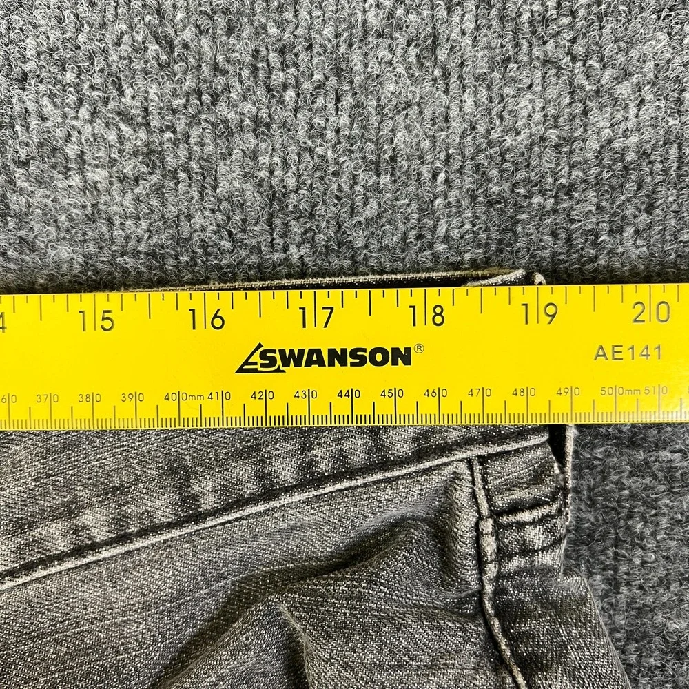 Levi's 565 Jeans Mens 38x31 Gray Denim Cotton Mid‎ Rise Whiskered Straight Leg